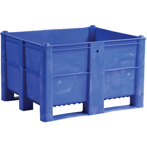Pallet Container, 40"/47.25" D x 48"/39.4" W x 29"/29.1" H, 1543 lbs./2650 lbs. Capacity, Blue Ontario Packaging