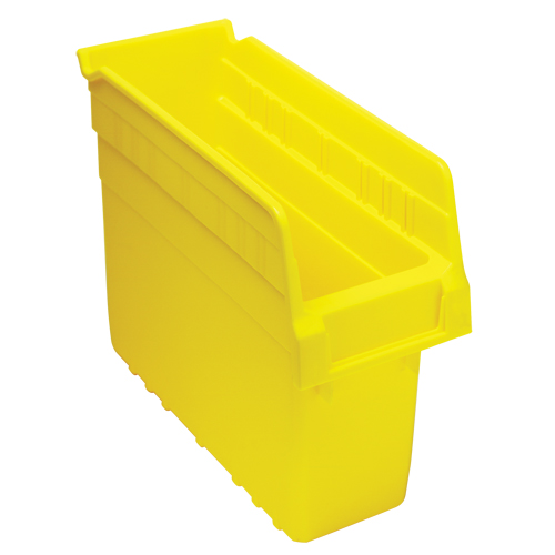 Store-Max Shelf Bins, 4-3/8" W x 8" H x 11-5/8" D, Yellow, 44 lbs. Capacity Ontario Packaging