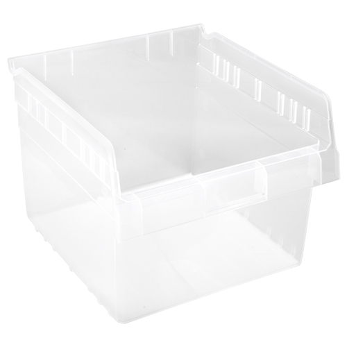 Store-Max Shelf Bins, 11-1/8" W x 8" H x 11-5/8" D, Clear, 44 lbs. Capacity Ontario Packaging