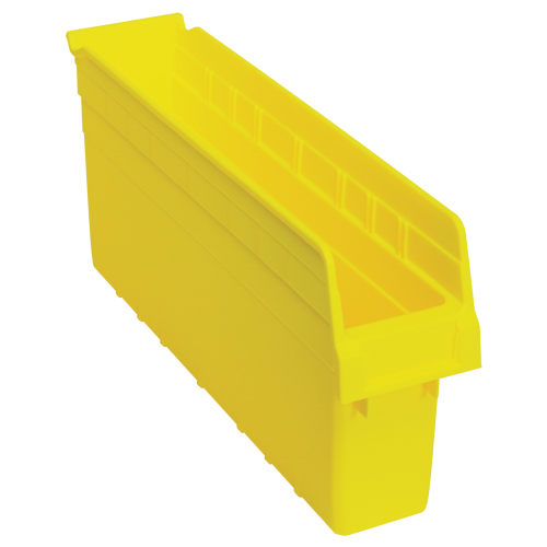 Store-Max Shelf Bins, 4-3/8" W x 8" H x 17-7/8" D, Yellow, 56 lbs. Capacity Ontario Packaging