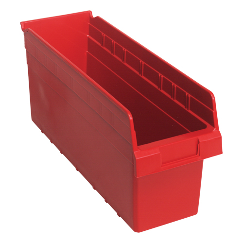 Bacs pour &eacute;tag&egrave;re Store-Max, 6-5/8" la x 8" H x 17-7/8" p, Rouge, Capacit&eacute; 56 lb Ontario Packaging
