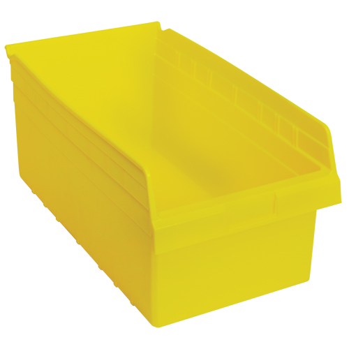 Store-Max Shelf Bins, 11-1/8" W x 8" H x 17-7/8" D, Yellow, 56 lbs. Capacity Ontario Packaging