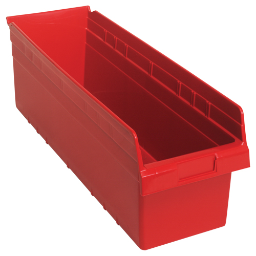 Bacs pour &eacute;tag&egrave;re Store-Max, 8-3/8" la x 8" H x 23-5/8" p, Rouge, Capacit&eacute; 68 lb Ontario Packaging
