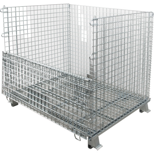 Collapsible Wire Container, 40" W x 48" D x 42" H, 4000 lbs. Capacity Ontario Packaging