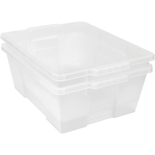 Plastic Latch Container, 15.875" W x 21" D x 7.75" H, Clear Ontario Packaging