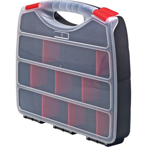 Plastic Compartment Box, 10" W x 12.5" D x 2-1/4" H, 22 Compartments Ontario Packaging