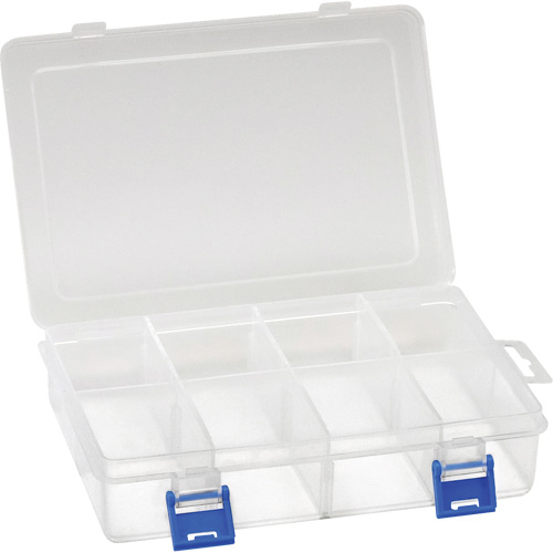 Boîte &agrave; compartiments en plastique, 5,5" la x 7,75" p x 1,75" h, 8 compartiments Ontario Packaging