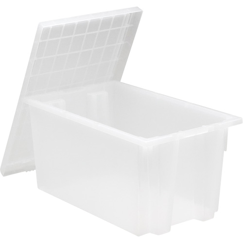 Heavy-Duty Stack & Nest Tote, 10" x 19.5" x 23.5", Clear Ontario Packaging