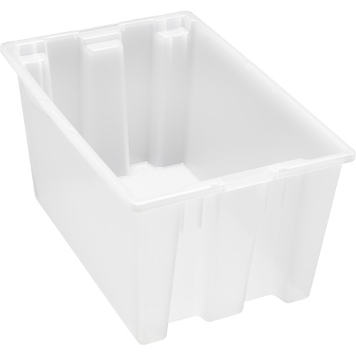 Heavy-Duty Stack & Nest Tote, 15" x 19.5" x 29.5", Clear Ontario Packaging