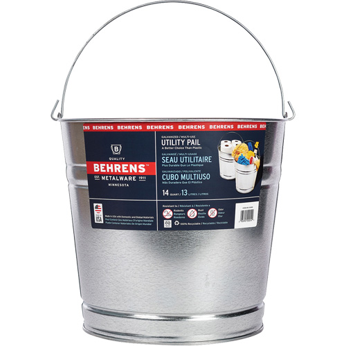 Pail, Galvanized Steel, 13 L Ontario Packaging