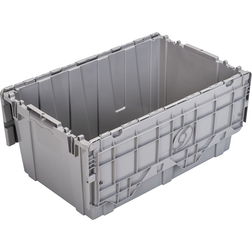 FP243C FliPak Nestable Tote, 26.9" x 16.9" x 12.1", Grey Ontario Packaging