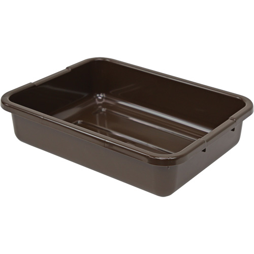 All-Purpose Ribbed-Bottom Storage Tub, 5" H x 15" D x 21" L, Plastic, Brown Ontario Packaging