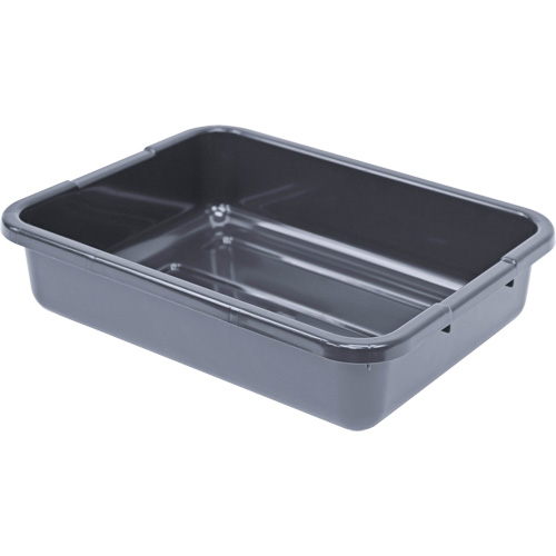 All-Purpose Ribbed-Bottom Storage Tub, 5" H x 15" D x 21" L, Plastic, Grey Ontario Packaging