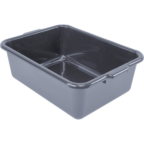 All-Purpose Flat-Bottom Storage Tub, 7" H x 15" D x 21" L, Plastic, Grey Ontario Packaging