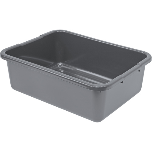 All-Purpose Ribbed-Bottom Storage Tub, 7" H x 15" D x 21" L, Plastic, Grey Ontario Packaging