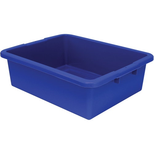 All-Purpose Ribbed-Bottom Storage Tub, 7" H x 17" D x 22" L, Plastic, Blue Ontario Packaging