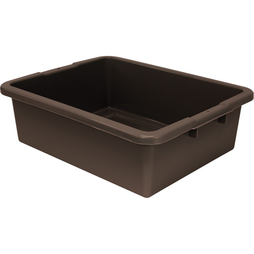 Bac d'entreposage tout usage &agrave; fond rainur&eacute;, 7" ha x 17" p x 22" lo, Plastique, Brun Ontario Packaging