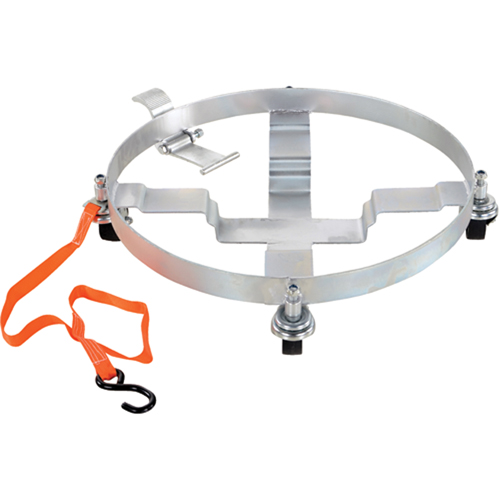 Chariots &agrave; inclinaison pour baril, Acier, Capacit&eacute;e 900 lb, Diam&egrave;tre 23-1/2", Roue en Caoutchouc rigide Ontario Packaging