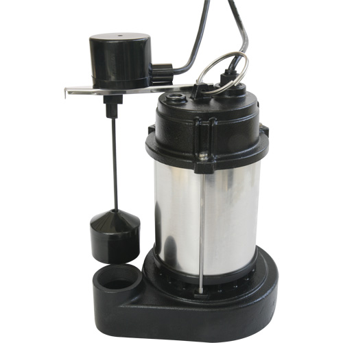 Stainless Steel Housing-Cast Iron Base Sump Pump, 1/3 HP, 3630 GPH Flow Rate Ontario Packaging