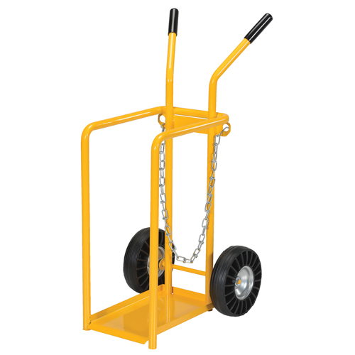 Gas Cylinder Cart, Mold-on Rubber Wheels, 9-13/16" W x 16" L Base, 150 lbs. Ontario Packaging