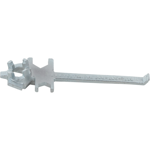Single Ended Specialty Bung Nut Wrench, 1-1/2" Opening, 7-1/2" Handle, Zinc Cast Steel Ontario Packaging