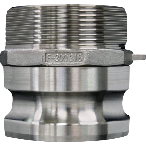 Cam & Groove Coupling, Stainless Steel, Type F, 3", Male NPT, 200 psi Ontario Packaging