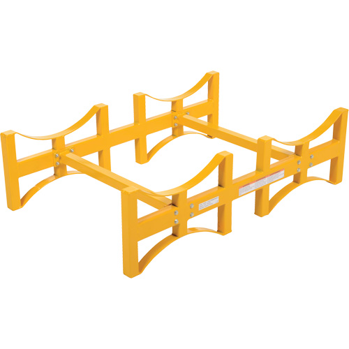 Porte-barils empilable en acier, 2 barils, Capacit&eacute; de 1600 lb, 45-1/2" la x 29-7/8" p x 12-3/4" h Ontario Packaging