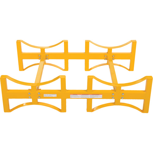 Porte-barils empilable en acier, 2 barils, Capacit&eacute; de 1600 lb, 45-1/2" la x 29-7/8" p x 12-3/4" h Ontario Packaging