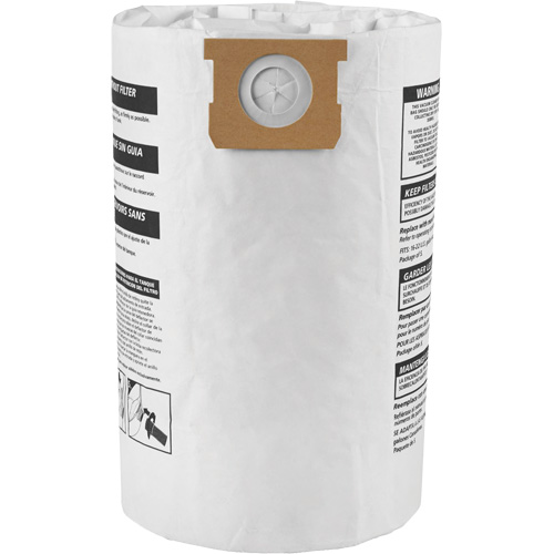 Sacs filtrants pour d&eacute;bris secs jetables de type G, 15 - 22 gal US Ontario Packaging