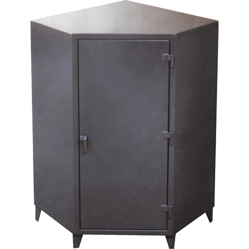 Corner Cabinets, Steel, 4 Shelves, 72" H x 48" W x 24" D, Grey Ontario Packaging