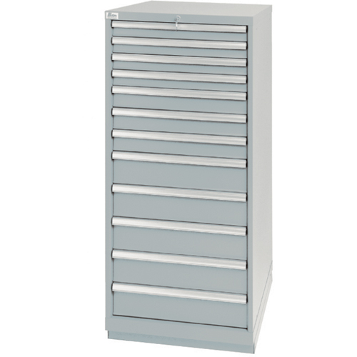 Drawer Cabinets, 12 Drawers, 28-1/4" W x 28-1/2" D x 59-1/2" H, Grey Ontario Packaging