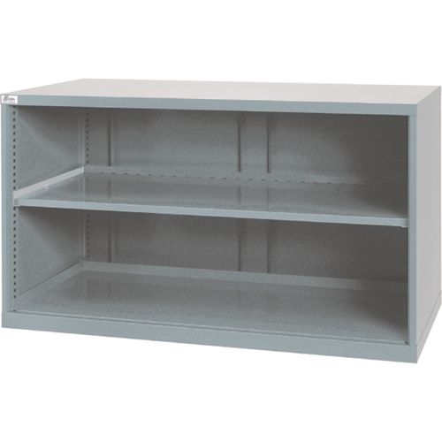 Shelf Cabinets, Steel, 33-1/2" H x 56-1/2" W x 28-1/2" D, Light Grey Ontario Packaging
