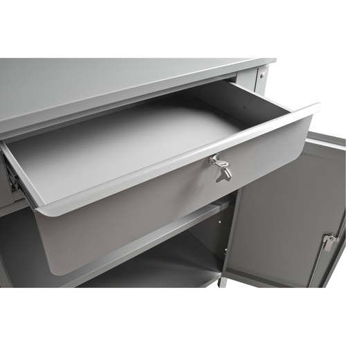 Pupitre d'atelier de style armoire, 34-1/2" la x 30" p x 53" h, Gris Ontario Packaging