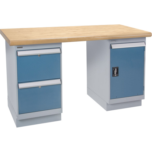Heavy-Duty Workbench, Door & Drawers, 1500 lbs. Cap., 60" W x 36" D, 34" H Ontario Packaging