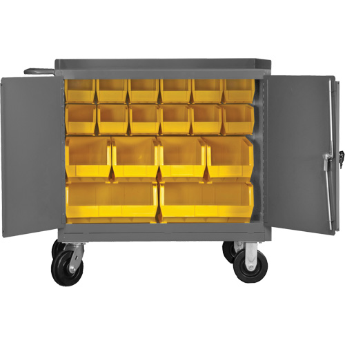 Mobile Workbench Cabinet with Bins, Steel Surface Ontario Packaging