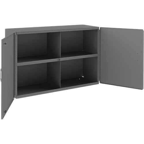 Armoire murale, 24" h x 33-13/16" la x 12-3/8" p, 1 tablettes, Acier, Gris Ontario Packaging