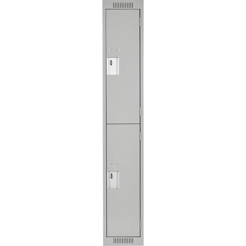 Casiers Clean Line, 2 niveaux, 12" x 18" x 72", Acier, Gris, Rivet (assembl&eacute;) Ontario Packaging