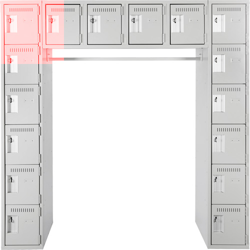 Assembled Archettes Clean Line Economy Lockers, 16 -tier, Bank of 3, 18" x 72" x 12", Steel Ontario Packaging