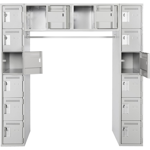 Assembled Archettes Clean Line Economy Lockers, 16 -tier, Bank of 3, 18" x 72" x 12", Steel Ontario Packaging