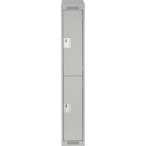 Casiers Clean Line, 2 niveaux, 12" x 18" x 78", Acier, Gris, Rivet (assembl&eacute;) Ontario Packaging
