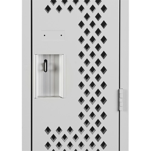 Clean Line Lockers, 12" x 15" x 72", Steel, Grey, Rivet (Assembled), Perforated Ontario Packaging