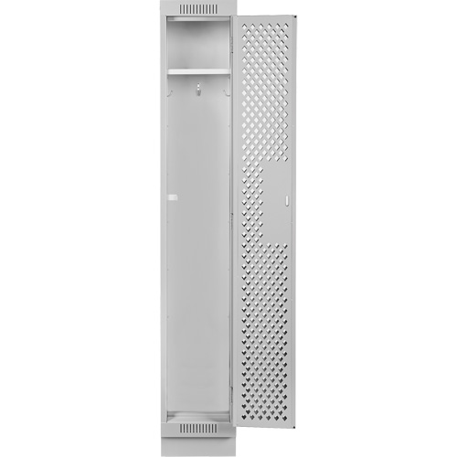 Clean Line Lockers, 12" x 12" x 76", Steel, Grey, Rivet (Assembled), Perforated Ontario Packaging