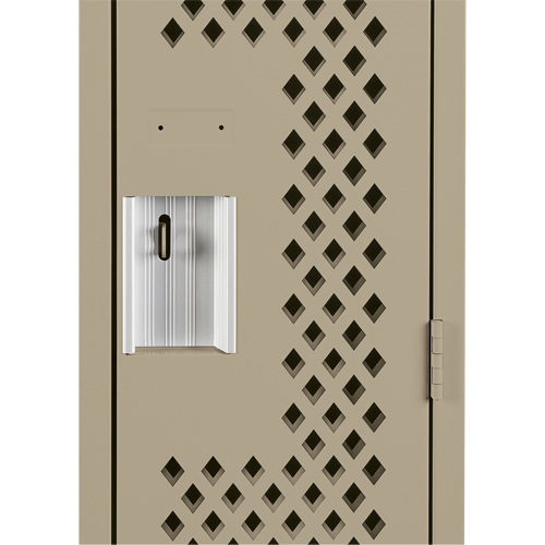 Clean Line Lockers, 12" x 15" x 72", Steel, Beige, Rivet (Assembled), Perforated Ontario Packaging