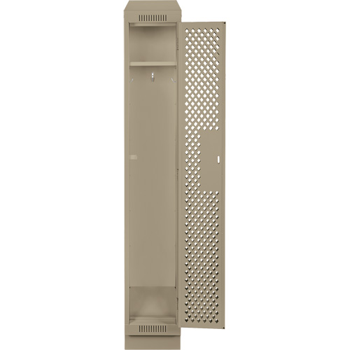 Casiers Clean Line, 12" x 18" x 82", Acier, Beige, Rivet (assembl&eacute;), Perfor&eacute; Ontario Packaging