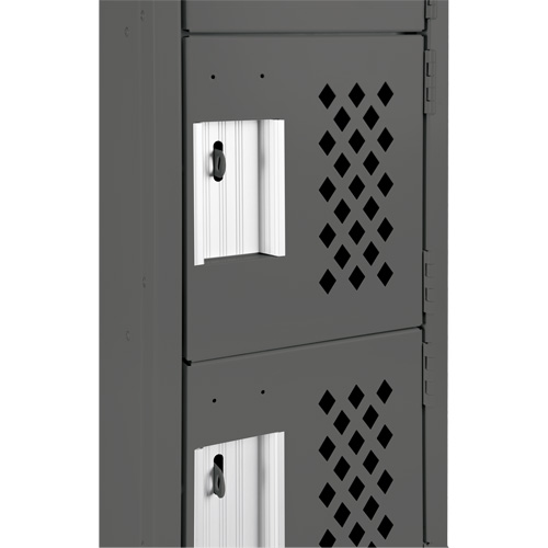 Assembled Lockerettes Clean Line Perforated Economy Lockers, 6 -tier, Bank of 3, 18" x 72" x 12", Steel Ontario Packaging