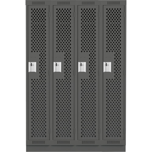 Casiers Clean Line, Bloc de 4, 48" x 18" x 76", Acier, Charbon, Rivet (assembl&eacute;), Perfor&eacute; Ontario Packaging