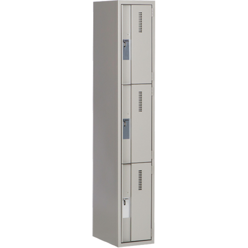 Casiers robustes Concorde, 3 niveaux, 12" x 18" x 72", Acier, Gris, Soud&eacute; (assembl&eacute;) Ontario Packaging