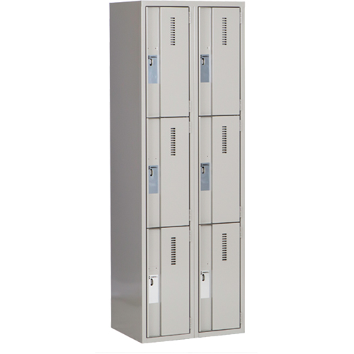 Casiers robustes Concorde, 3 niveaux, Bloc de 2, 24" x 18" x 72", Acier, Gris, Soud&eacute; (assembl&eacute;) Ontario Packaging