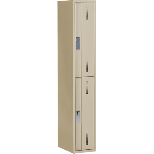 Casiers robustes Concorde, 2 niveaux, 12" x 18" x 72", Acier, Beige, Soud&eacute; (assembl&eacute;) Ontario Packaging