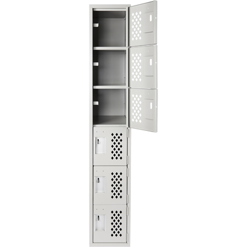 Clean Line Lockerettes, 6 -tier, 18" x 72" x 12", Steel Ontario Packaging